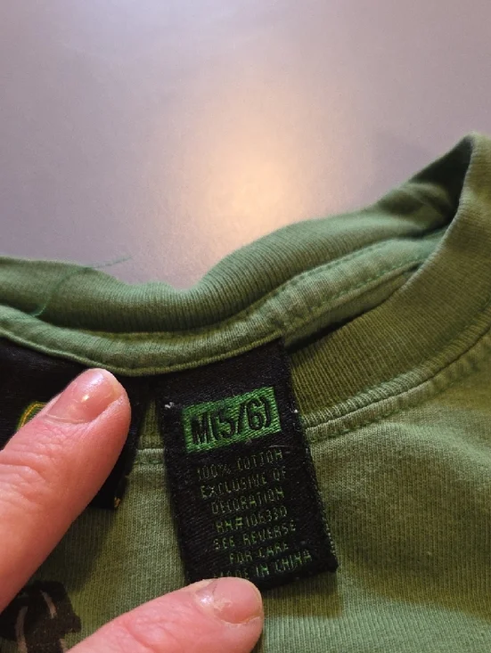 John Deere Green and Yellow Tractor Double-Layer Look Long Sleeve Tee - Picture 2 of 4